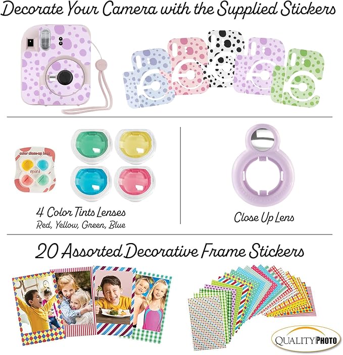 Fujifilm Instax Mini 12 Instant Camera + 60 Photo Prints + Accessories - Image 6