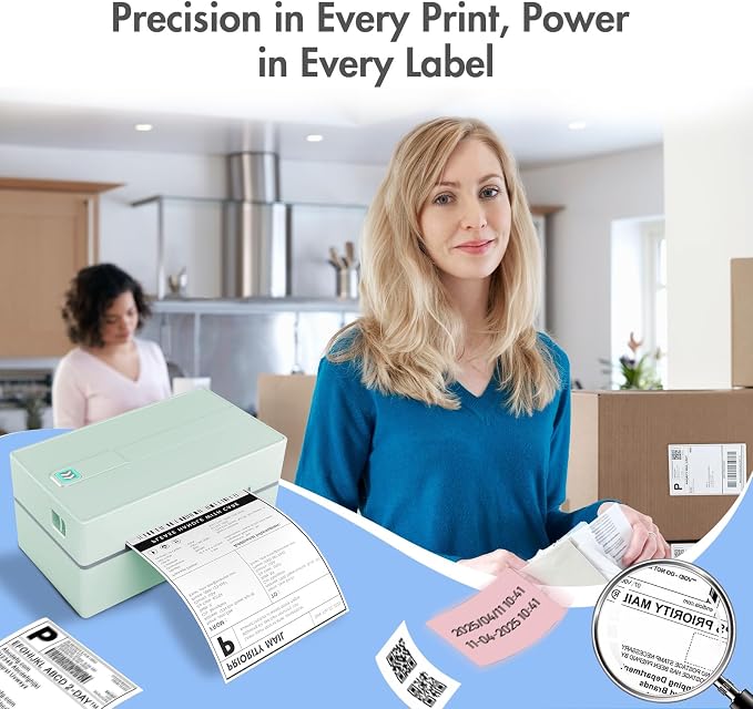 Bluetooth Thermal Shipping Label Printer: 4x6 Wireless Label Maker - Image 7