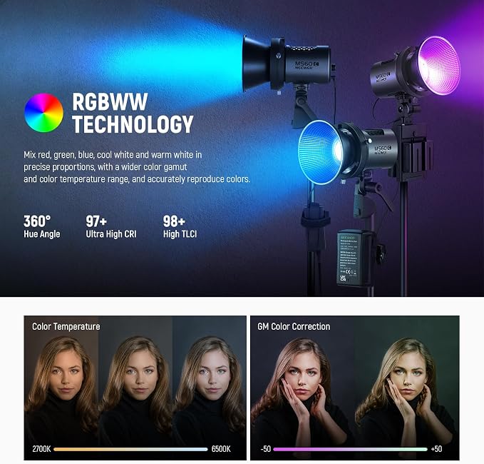 NEEWER MS60C RGBWW LED Video Light - Image 4
