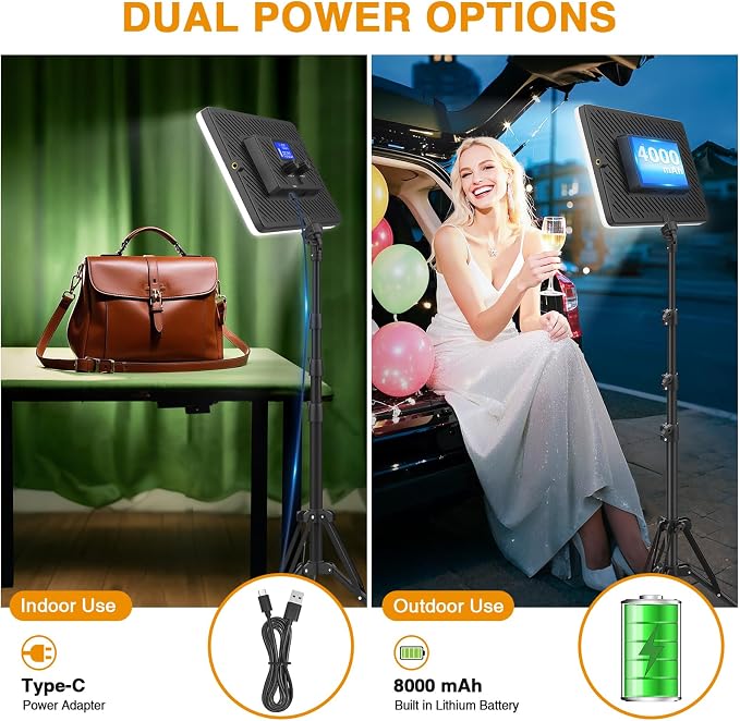 2 Pack Led Video Light Kit - Image 2