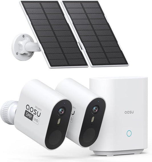 aosu 3K/5MP Solar Security Cameras Wireless Outdoor Home Surveillance System by AOSUSecurityOffical