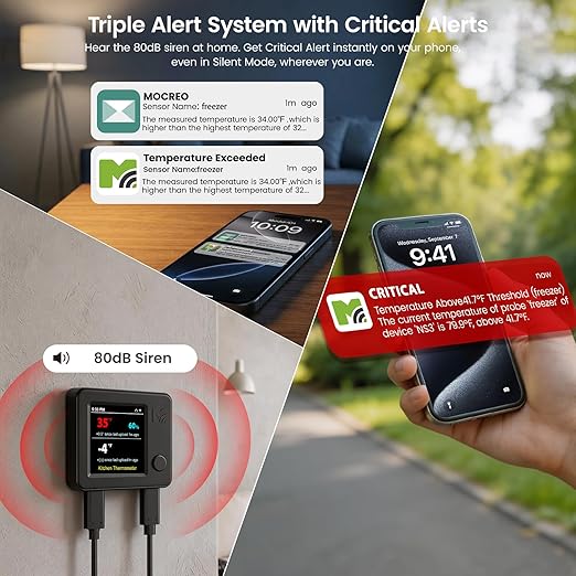 MOCREO WiFi Refrigerator Thermometer - Image 3