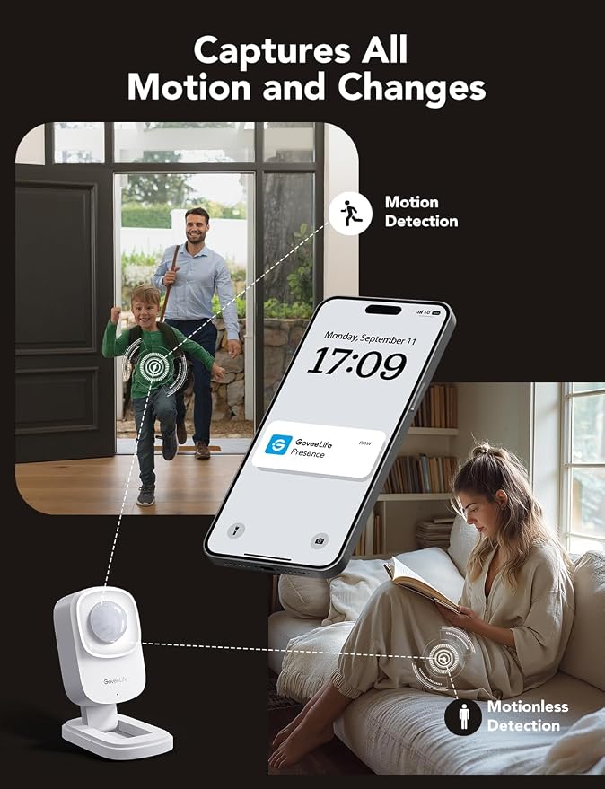 GoveeLife Human Presence Sensor, 2.4 GHz Wi-Fi Required, Smart mmWave Radar & - Image 3