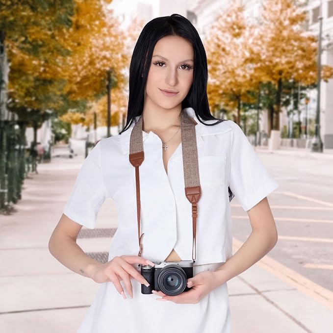 Camera Strap, Premuim Cotton Neck Shoulder Strap, Adjustable Neck Belt - Image 6