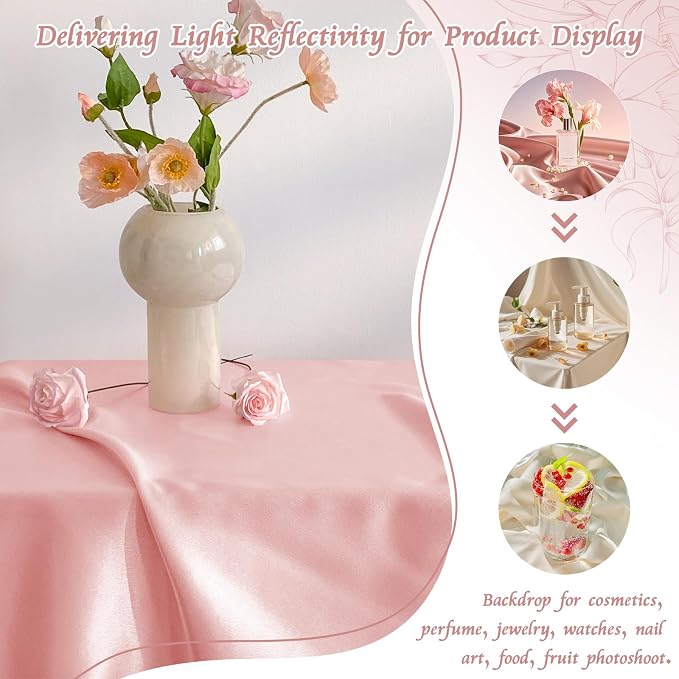 RUDONG M Satin Photography Backdrop 3.3x2.5ft - Image 5