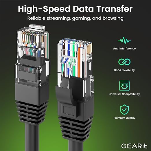 GEARit Cat 6 Ethernet Cable CCA LAN Network Cord, Network Cable - Image 5