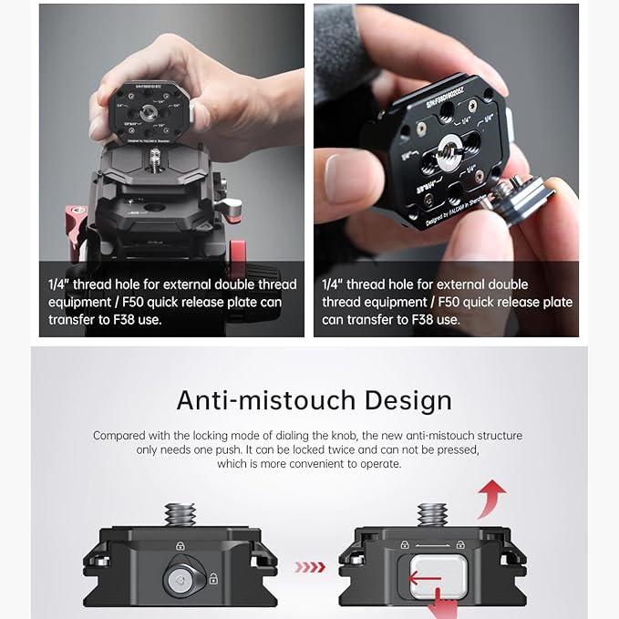 Falcam F38 Multi-Hole Quick Release Plate Kit, 38mm Aluminum QR System - Image 5