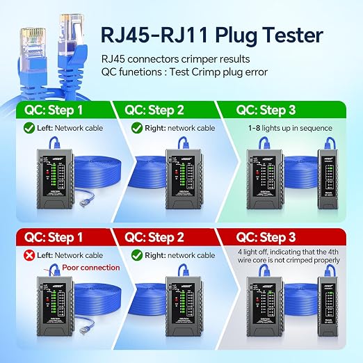 NOYAFA NF-468YS Network Cable Tester, Ethernet Cable Tester - Image 3