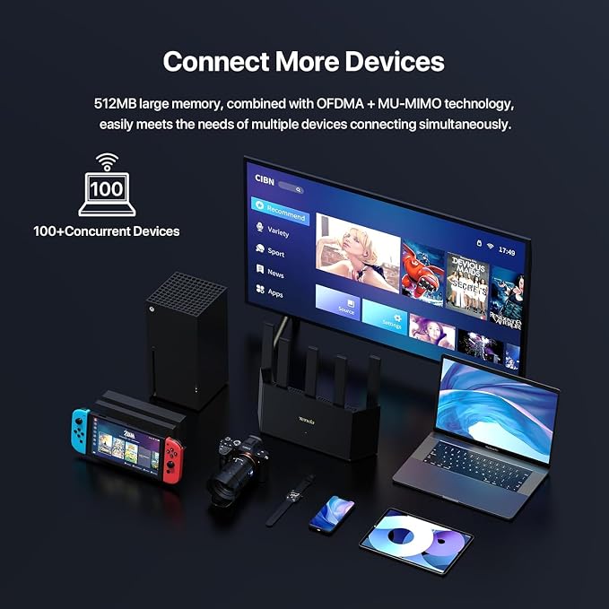 Tenda BE5100 Dual Band WiFi 7 Router – 1x2.5G + 3x1G Ports, Easy Setup - Image 5