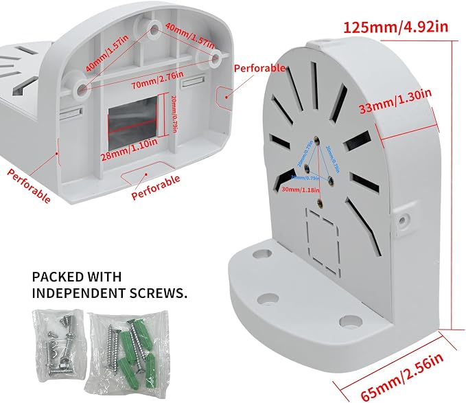 Indoor Outdoor Camera Bracket ABS Plastic Wall Mount L-Shaped Bracket - Image 3