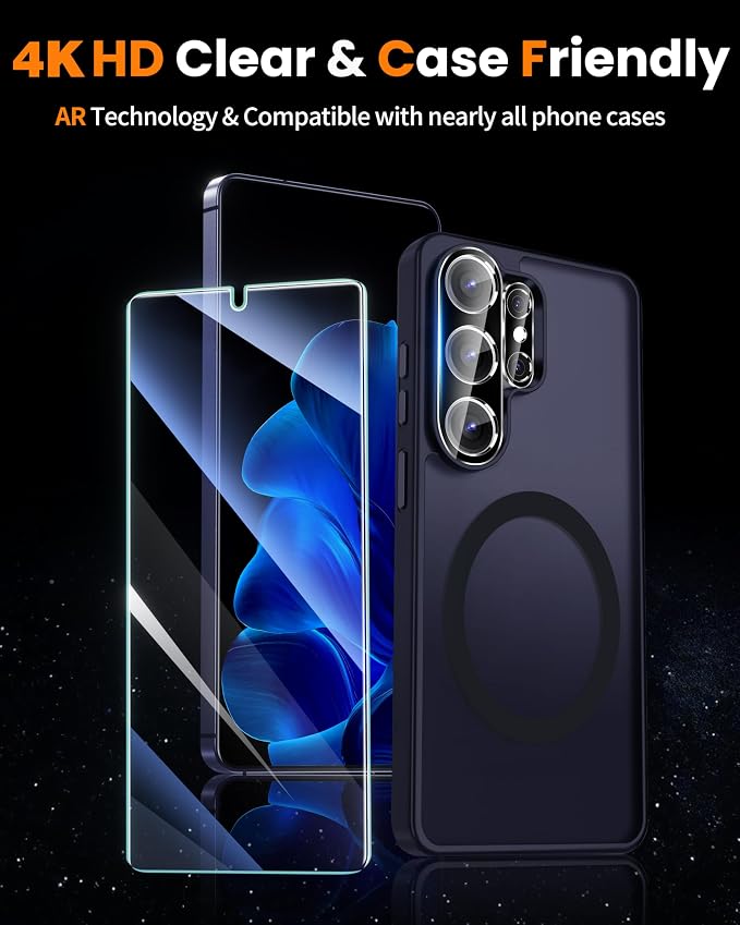 letosan 3 Pack for Samsung Galaxy S26 Ultra Screen Protector Tempered Glass + 2 - Image 6
