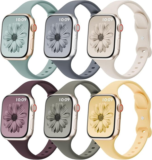 6 Pack Thin Bands Compatible by SLIMBAND