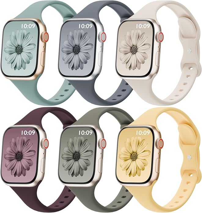 6 Pack Thin Bands Compatible by SLIMBAND