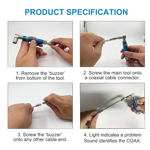 Coaxial Cable Tester, Voltage Protected Coax Cable Wire Tracer Pocket - Image 2