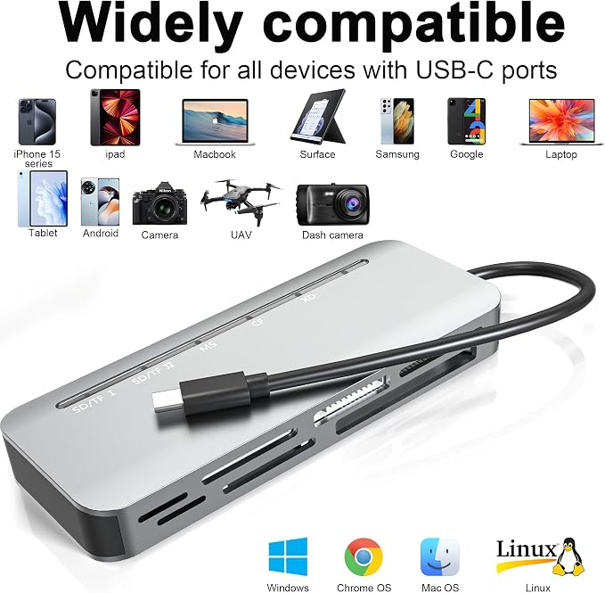 Memory Stick Pro Duo Card Reader, 7 in1 Memory Stick Pro Duo Adapter USB C - Image 2