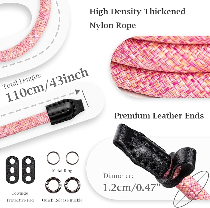 VOVMOEYA Nylon Braided Camera Rope Strap, Camera Neck Shoulder Strap - Image 2