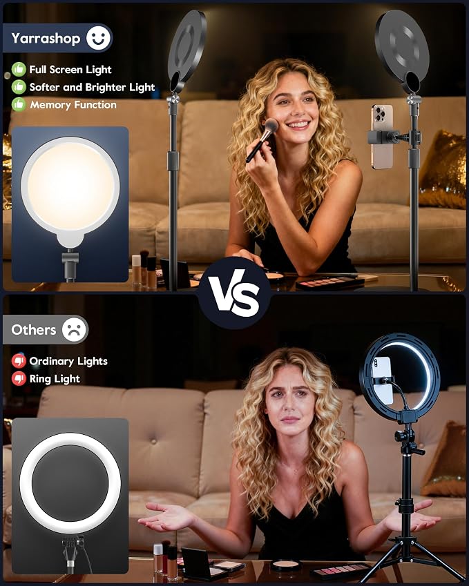 2 Packs Desk Ring Light with Stand, Adjustable Desktop Light with Phone Holder - Image 8