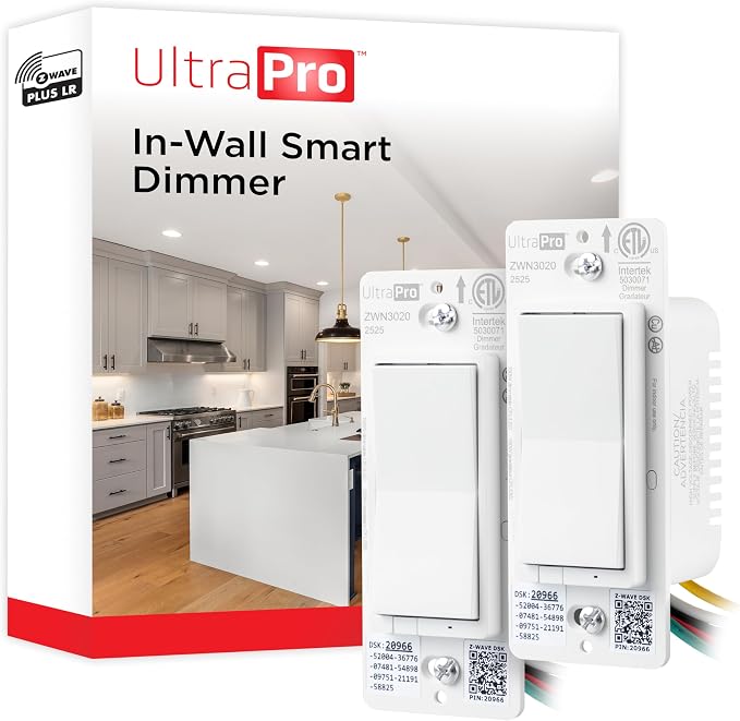 UltraPro Z-Wave Plus Long Range in-Wall Smart Dimmer by UltraPro