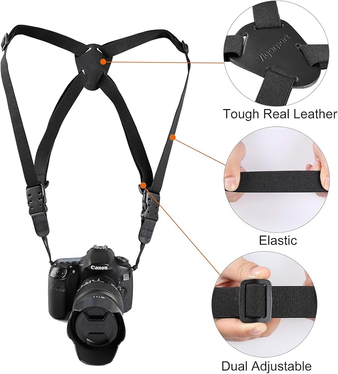 Vigorport Camera Harness Strap, Cross Shoulder Quick Release Straps - Image 4