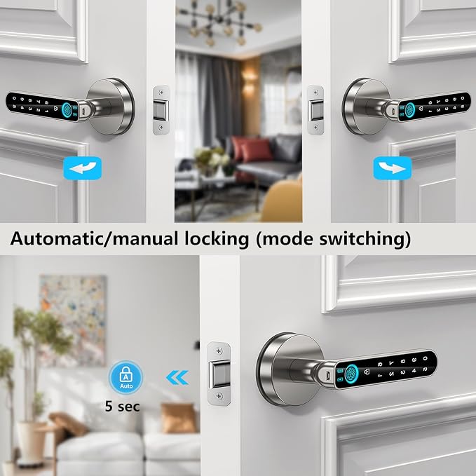 Fingerprint Door Lock-biometric Door Lock-Smart Door knob-with passcode keypad - Image 7