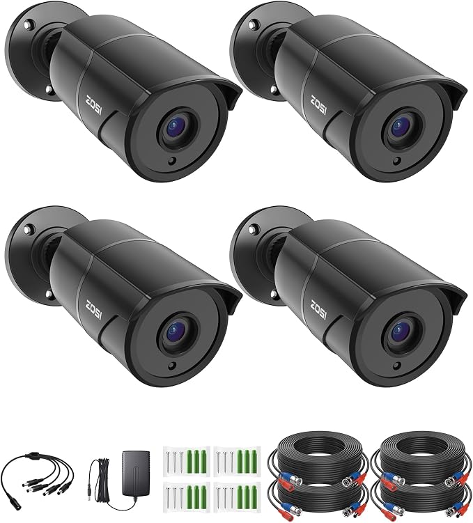 ZOSI 4 Pack 1080p Home Security Cameras by ZOSI