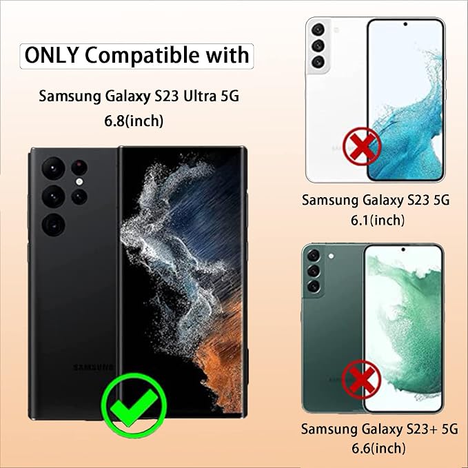 XDesign [2+2 Pack Galaxy S23 Ultra Screen Protector, 9H Tempered Glass Scratch - Image 6