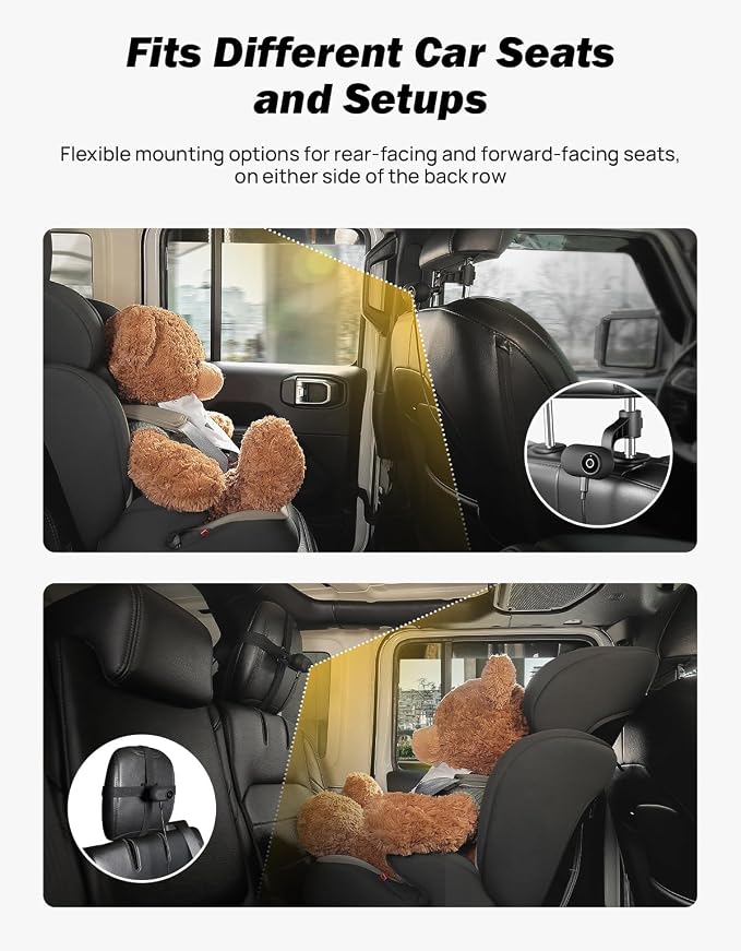 JOYTUTUS Baby Car Camera with Wireless CarPlay Adapter, 1080P HD Rear Seat - Image 8