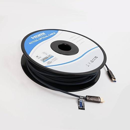 150 ft HDMI Cable 4K，Fiber Optic HDMI Cord, Ultra High Speed Uni-Directional by KIMTABO