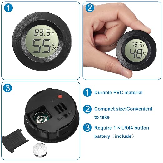 Weewooday Mini Hygrometer Thermometer Digital LCD Monitor Indoor/Outdoor Room - Image 5