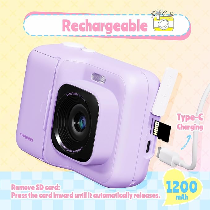Instant Print Camera for Kids, Christmas Birthday Gifts for Girls Boys Age 3-12 - Image 7