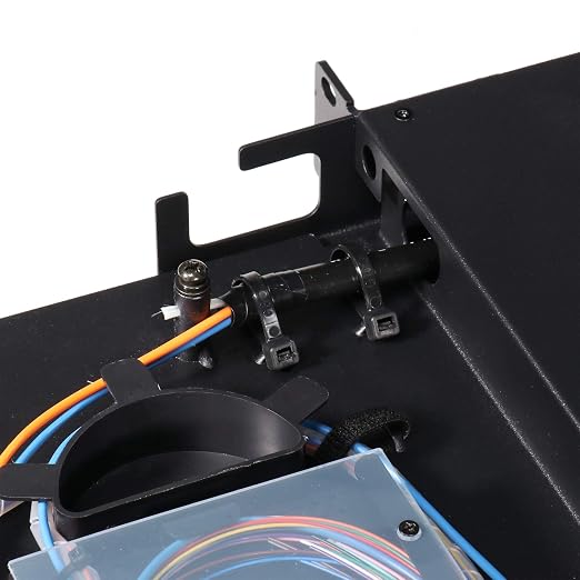 Fiber Optic Patch Panel, Rack Mount, 1 RU, Includes 2 ST Adapter Plates - Image 4