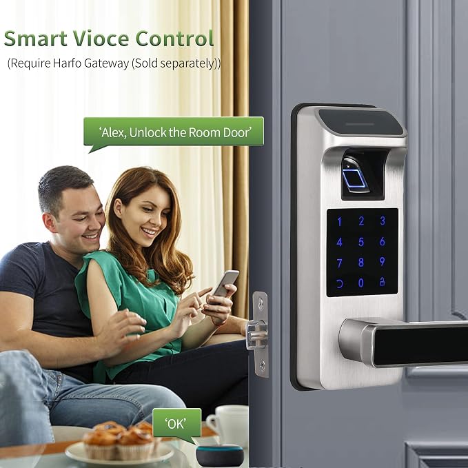 Smart Door Lock, Heavy Duty 5 in 1 Keyless Entry Door Lock, Full App Control - Image 4