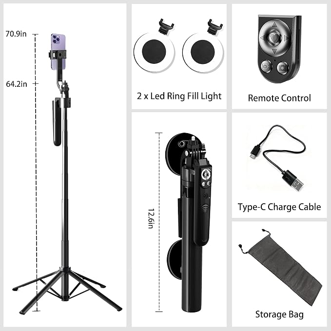 Auto Face Tracking Selfie Stick Tripod - Image 8