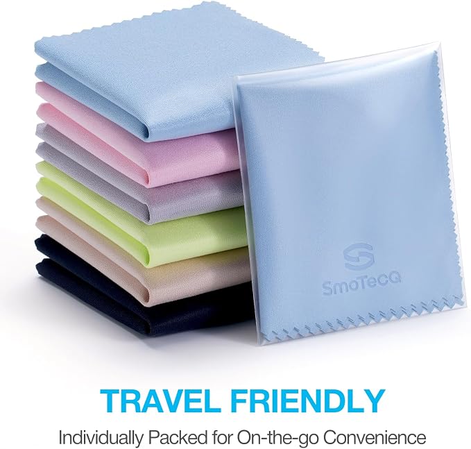 SmoTecQ 12 Pack Microfiber Lens Cleaning Cloths – Ultra-Soft, Scratch-Free - Image 7