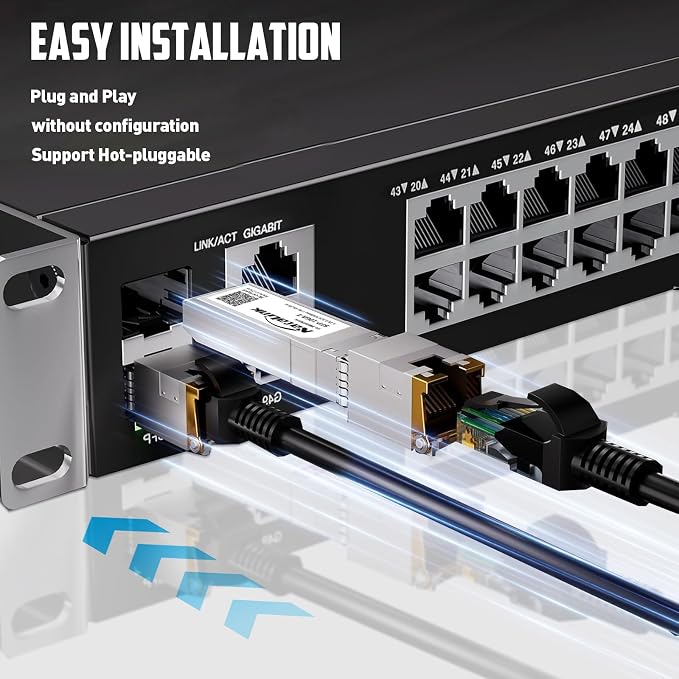 2-Pack 10G SFP+ to RJ45 Transceiver, Auto-Negotiation Copper SFP to Ethernet - Image 5