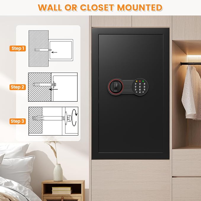 6.0 Cu Ft Large Safe Box for Home Use, 27.6"H Heavy Duty Home Safe - Image 8