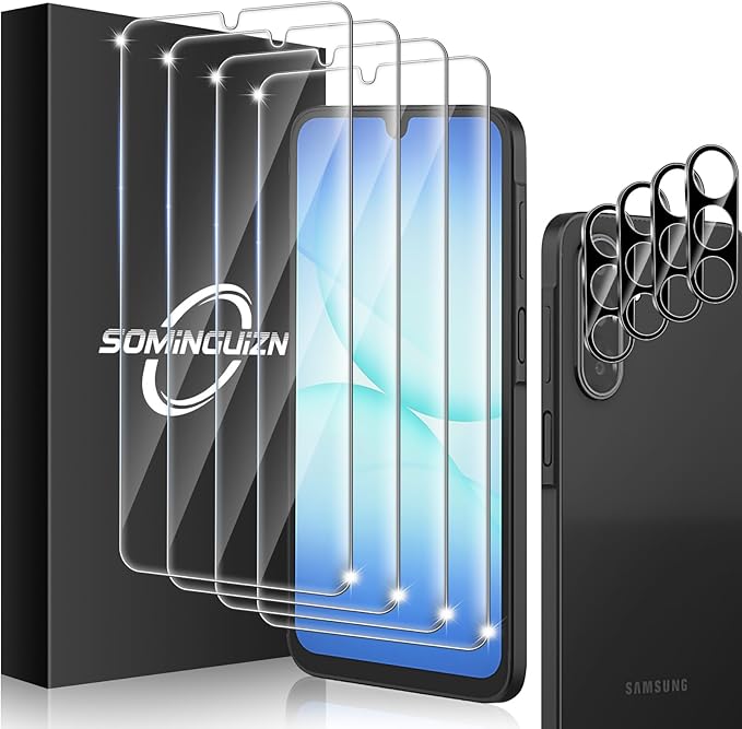 4+4 Pack for Samsung Galaxy A17 5G Screen Protector & Phone Camera Lens by SOMINGUIZN