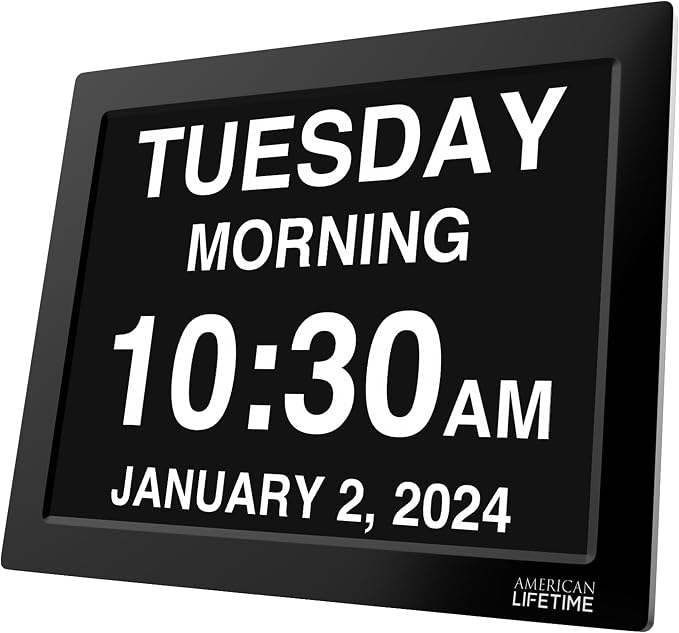 American Lifetime New 2026 Dementia Clock Large Digital Clock by AmericanLifetime