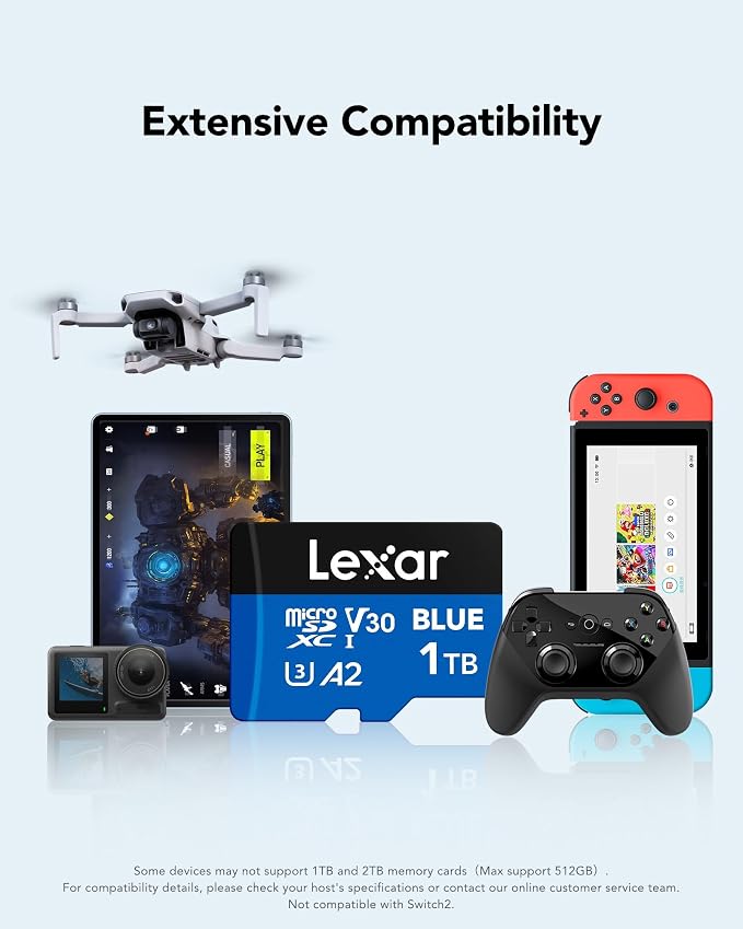 Lexar 1TB Blue Micro SD Card Up to 160MB/s, microSDXC UHS-I Memory Card - Image 7