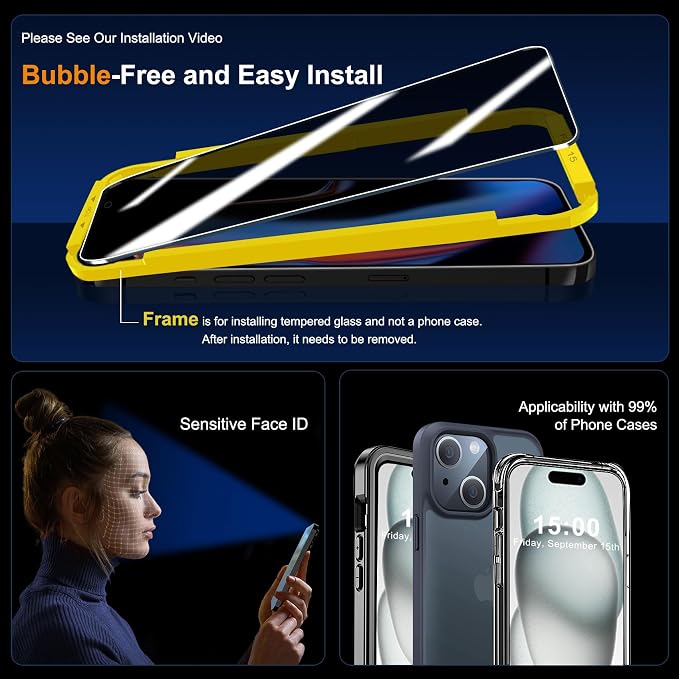 QHOHQ 3 Pack Privacy Screen Protector - Image 6
