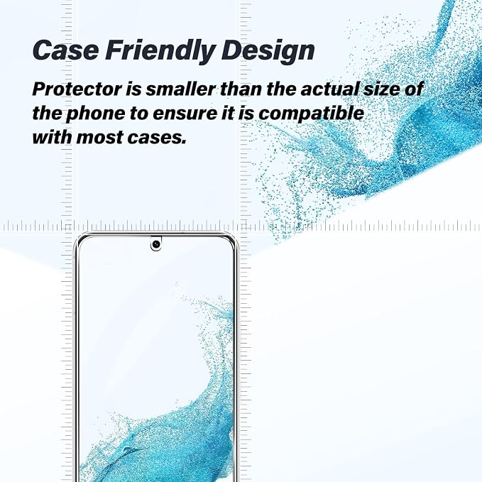 BIGFACE Galaxy S22 Plus Tempered Glass Screen Protector, 2 Pack, Anti-Scratch - Image 5