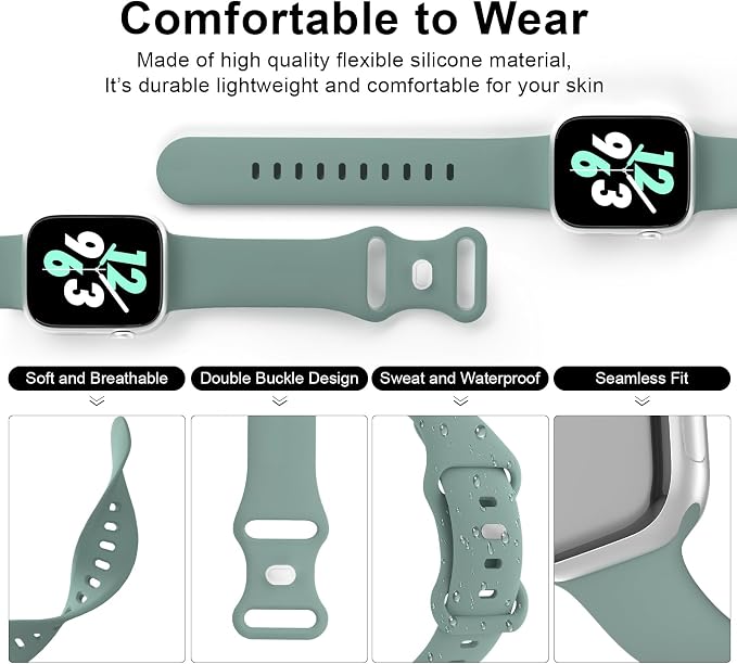 Sport Band Compatible with Apple Watch 38mm 40mm 41mm 42mm 44mm 45mm 46mm 49mm - Image 3