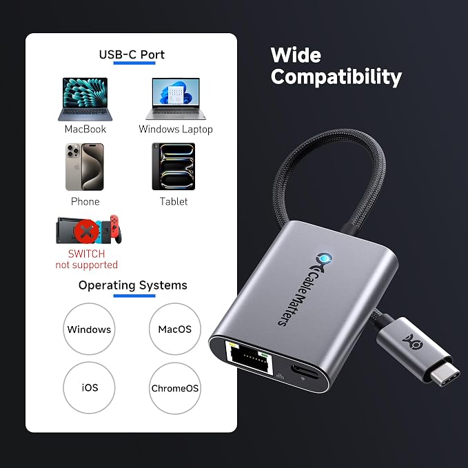 Cable Matters USB C to Ethernet Adapter - Image 6