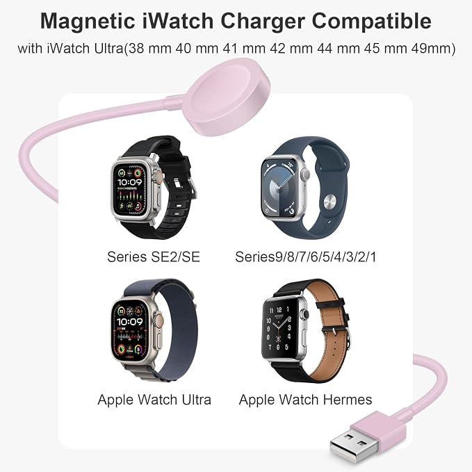 Fast Charger for Apple Watch Charger, Magnetic iWatch Charger to USB A Cable - Image 4