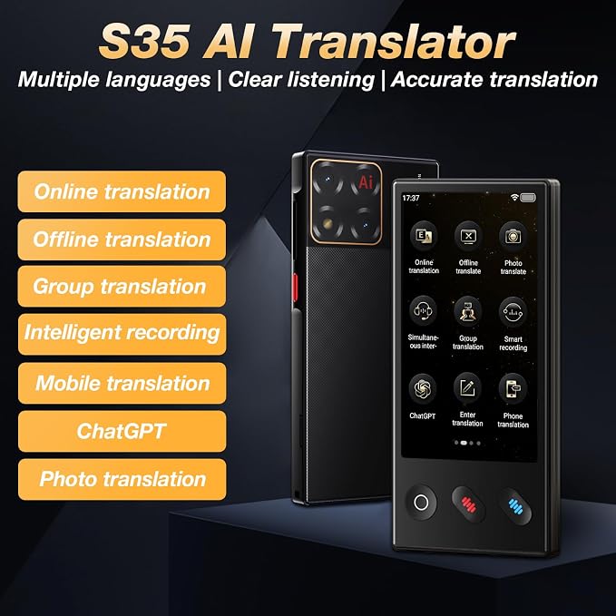 Language Translator Device 2025, AI & ChatGPT & No WiFi Needed, Real-Time Two - Image 2