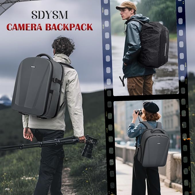 SDYSM Camera Backpack, Hardshell DSLR/SLR Camera Bag - Image 8