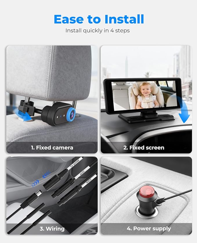 LUCKVIEW BM5PRO 7.2" 1080P HD Baby Car Camera - Image 6