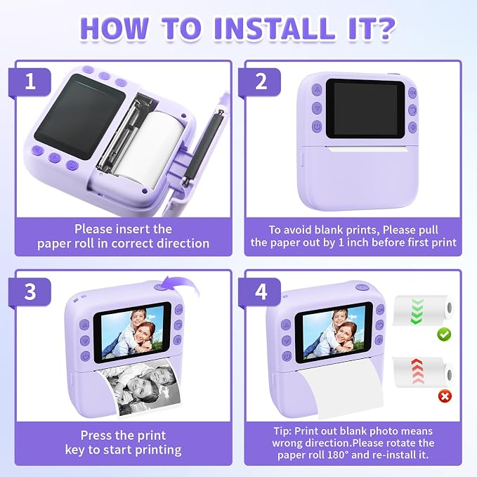 Instant Print Camera for Kids, Christmas Birthday Gifts for Girls Boys - Image 7