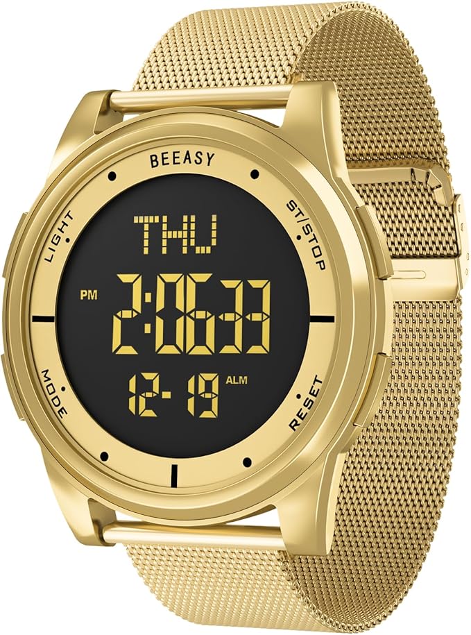 Beeasy Digital Watch for Men Women, 50M Waterproof, Ultra-Thin & Lightweight by Beeasy