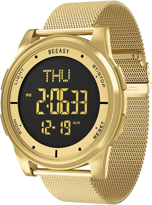 Beeasy Digital Watch for Men Women, 50M Waterproof, Ultra-Thin & Lightweight by Beeasy